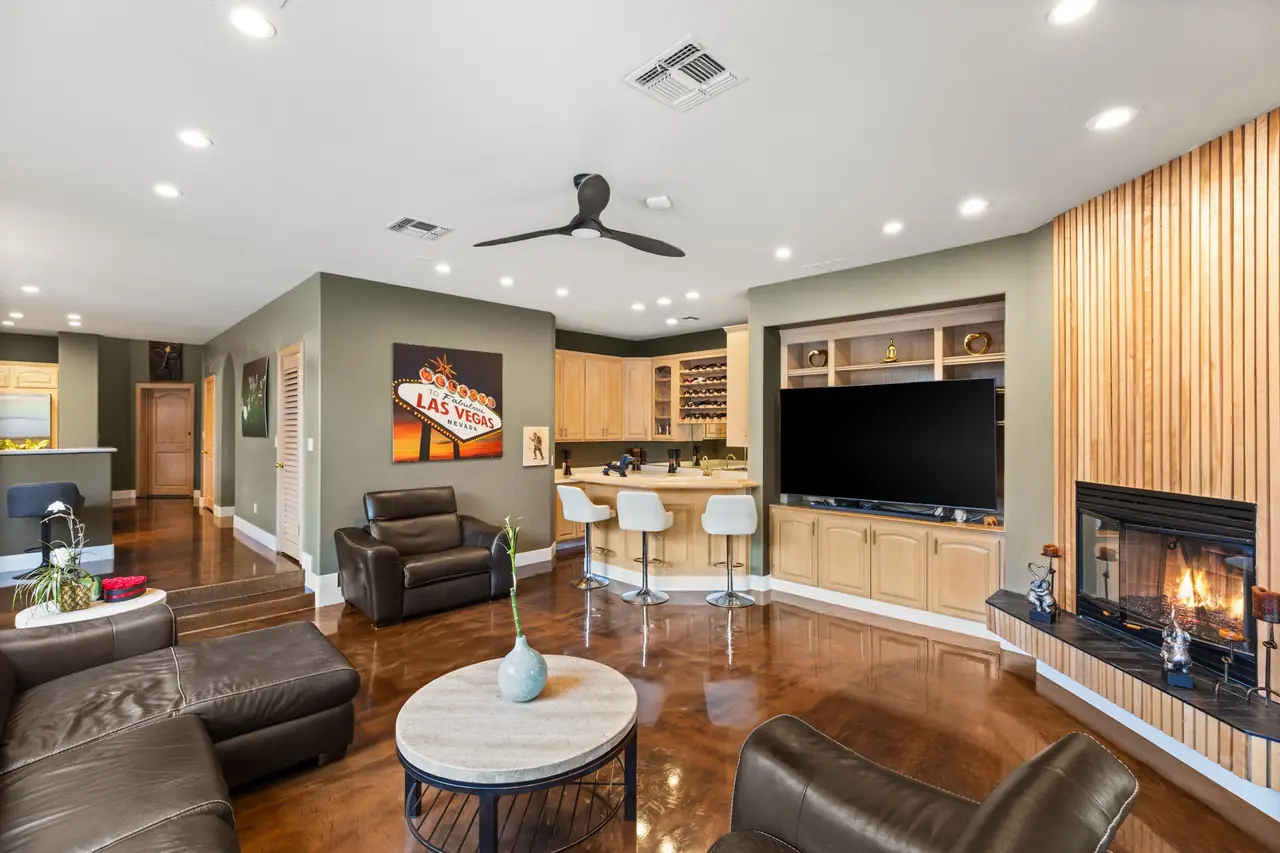 Family room and wet bar