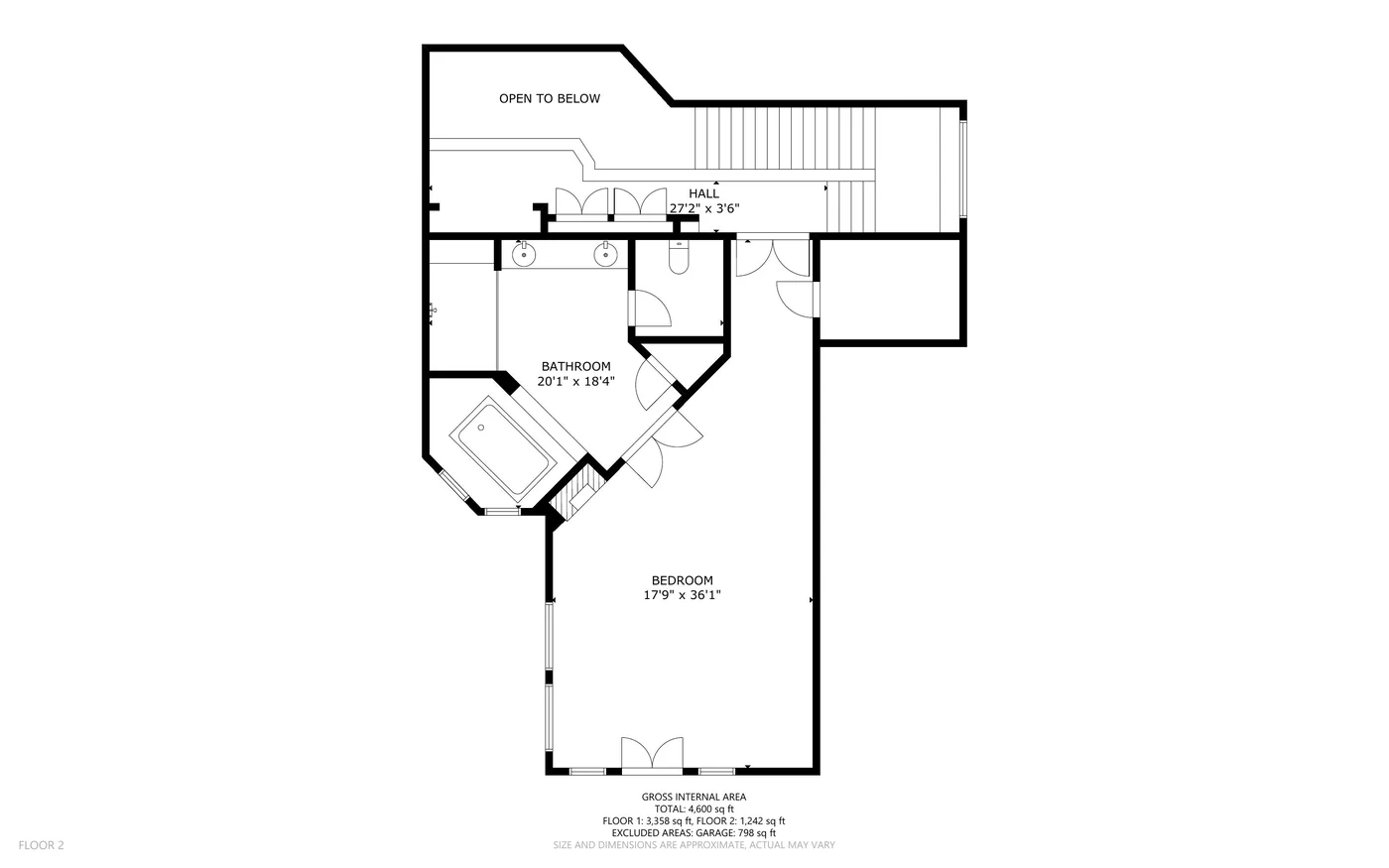 Floor plan, level two